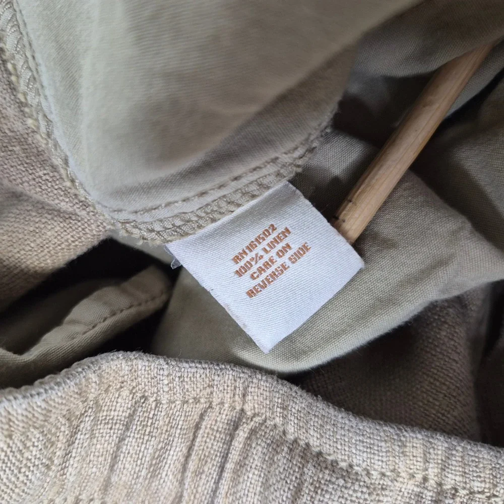 The Territory Ahead Sunshine Coast Linen Drawstring Pants Mens Large 32 Brown